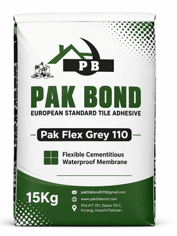 Pak Bond Pak Flex Grey 110 15kg flexible cementitious waterproofing membrane bag